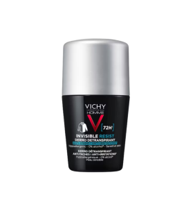 Vichy Homme Invisible Resist, antyperspirant roll-on przeciw śladom, 72h, 50 ml