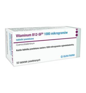 Vitaminum B12-SF, 1000 mikrogramow, tabl.powl., 50 szt
