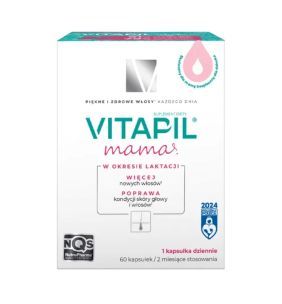 Vitapil Mama, wypadanie włosów po ciąży i podczas karmienia piersią, kapsułki twarde, 60 szt.