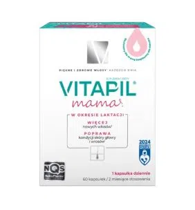 Vitapil Mama, wypadanie włosów po ciąży i podczas karmienia piersią, kapsułki twarde, 60 szt.
