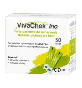 VivaChek Ino, test,paskowy,d/oznacz.stez.gluk.we krwi,50szt