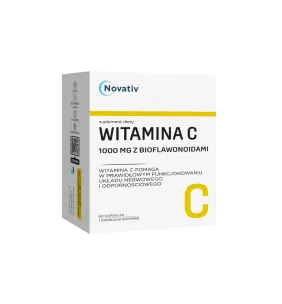 Novativ Witamina C 1000 mg z bioflawonoidami, kaps.,60 szt