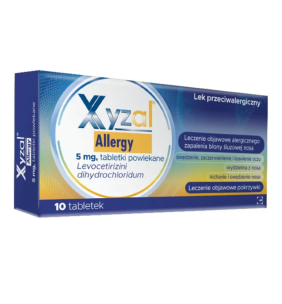 Xyzal Allergy, 5 mg, tabl.powl., 10 szt