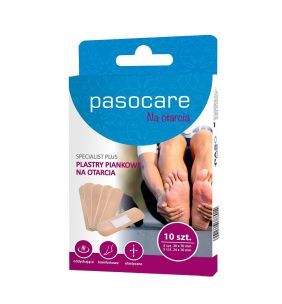 Pasocare Specialist Plus, plastry piankowe na otarcia, zestaw, 10 szt.