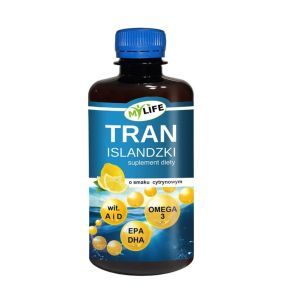 Tran Islandzki o smaku cytrynowym, olej, 250 ml
