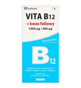 Vita B12 + kwas foliowy, tabl.do ssania, 30 szt