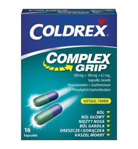 Coldrex Complex Grip, kapsułki twarde,16 szt