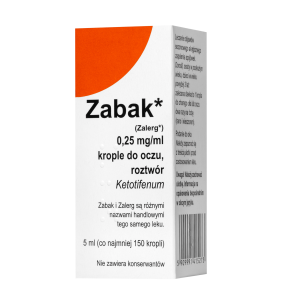Zabak, 0,25 mg/ml, krople do oczu,(i.row),Delf,Fran, 5 ml