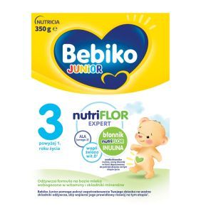 Bebiko Junior 3 NUTRIflor Expert, odżywcza formuła na bazie mleka, powyżej 1. roku życia, proszek, 350 g
