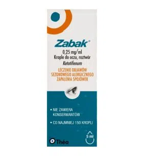 Zabak, (0,25 mg/ml), krople do oczu, 5 ml