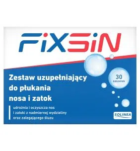 Fixsin, zestaw do płukania nosa i zatok, zestaw uzupełniający, 30 saszetek
