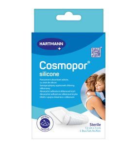 Cosmopor Silicone, opatr., chlonny, 7,2x5cm, 5 szt