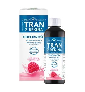 Domowa Apteczka Tran z rekina, płyn o smaku malinowym, 250 ml