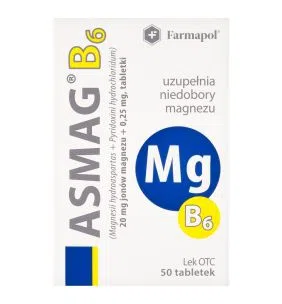Asmag B, 20 mg+0,25 mg, tabletki, 50 szt.