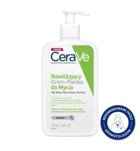 CeraVe, nawilżający krem-pianka, do mycia, 473 ml