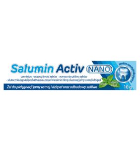 Salumin Activ Nano, żel do pielęgnacji jamy ustnej, dziąseł i odbudowy szkliwa, 10 g