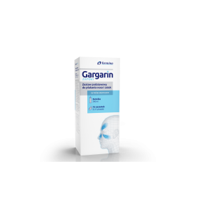 Gargarin Zatoki, zestaw podstawowy do płukania nosa i zatok, butelka 240 ml + 16 saszetek