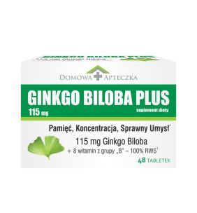 Ginkgo Biloba Plus, 115 mg, tabletki, 48 szt.