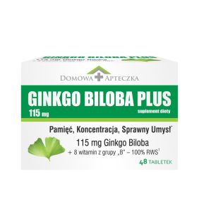Ginkgo Biloba Plus, 115 mg, tabletki, 48 szt.