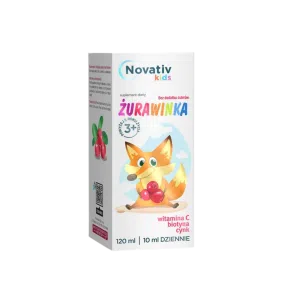 Novativ Kids Żurawinka, płyn, 120 ml