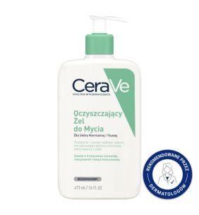 CeraVe, oczyszczający żel do mycia z ceramidami dla skóry normalnej i tłustej, 473 ml