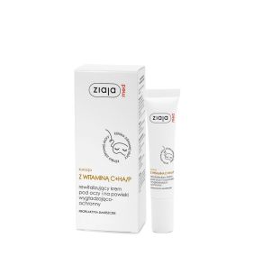 Ziaja Med, Kuracja Dermatologiczna, rewitalizujący krem pod oczy z witaminą C+HA/P, 15 ml