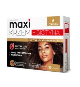 Maxi Krzem + Biotyna, kapsułki twarde, 30 szt.