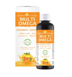 MultiOmega, płyn, smak owoców tropikalnych, 250 ml