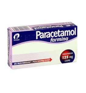 Paracetamol  Farmina, 125 mg, czop., 10 szt