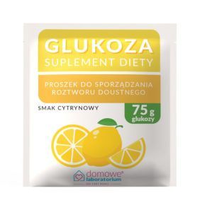 Glukoza, smak cytrynowy, proszek, 76,5g