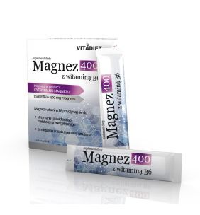 Magnez 400 z witamina B6, proszek, 4,1 g, 14 sasz.