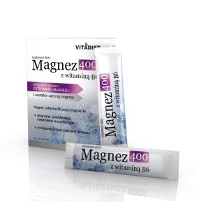 Magnez 400 z witamina B6, proszek, 4,1 g, 14 sasz.