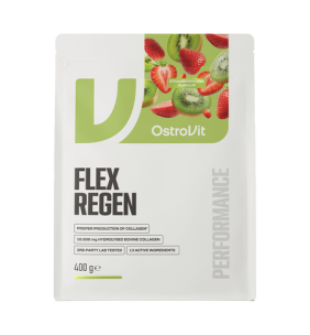 OstroVit Flex Regen, proszek, truskawka-kiwi, 400 g
