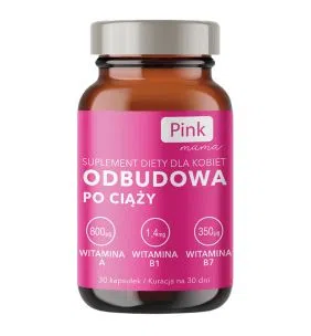 PINK MAMA, Odbudowa po ciąży, kapsułki miękkie, 30 szt.