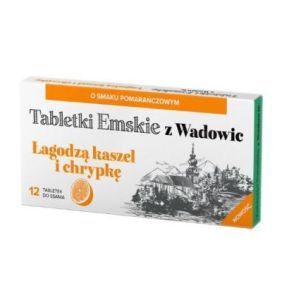Tabletki Emskie z Wadowic, tabl.d/ssania, o sm.pomar., 12szt