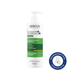 Vichy Dercos, szampon przeciwłupieżowy, włosy suche, 390 ml