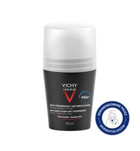 Vichy Homme, dezodorant-antyperspirant 48h, skóra wrażliwa, roll-on, 50 ml