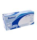 Romed, Lateksowe rękawice diagnostyczne, niejałowe, pudrowane, rozmiar L, 100 szt.