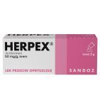 HERPEX, 50 mg/g, krem, 2 g
