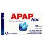 Apap Noc, 500 mg + 25 mg, tabletki powlekane, 50 szt. (butelka)