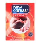 New Caress, Wet N'Wild, prezerwatywy dodatkowo nawilżane, 3 sztuki