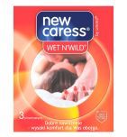 New Caress, Wet N'Wild, prezerwatywy dodatkowo nawilżane, 3 sztuki