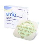EMLA PLASTER, 25 mg + 25 mg, plaster leczniczy, 2 plastry, zabezpieczone z jednej strony folią aluminiową, w tekturowym pudełku.