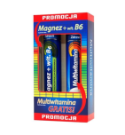 Zestaw Promocyjny Zdrovit Magnez + Witamina B6, tabletki musujące, 24 szt.+ Zdrovit Multiwitamina, 20 szt. GRATIS