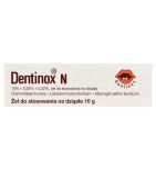 Dentinox N, 15% + 0,34% + 0,32%, żel do stosowania na dziąsła, 10 g
