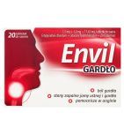 Envil gardło, 1,5 mg + 1,0 mg + 17,42 mg, tabletki do ssania, 20 sztuk