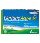 Claritine Active, 5 mg + 120 mg, tabletki o przedłużonym uwalnianiu, 6 sztuk