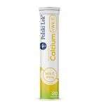 Calcium + witamina C, tabletki musujące o smaku cytrynowym, 20 szt.