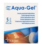 Aqua-Gel, opatrunek hydrożelowy, średnica 6,5 cm, 5 szt.