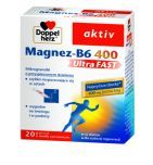 Doppelherz aktiv Magnez-B6 UltraFAST 400, granulki musujące w saszetkach, 20 szt.